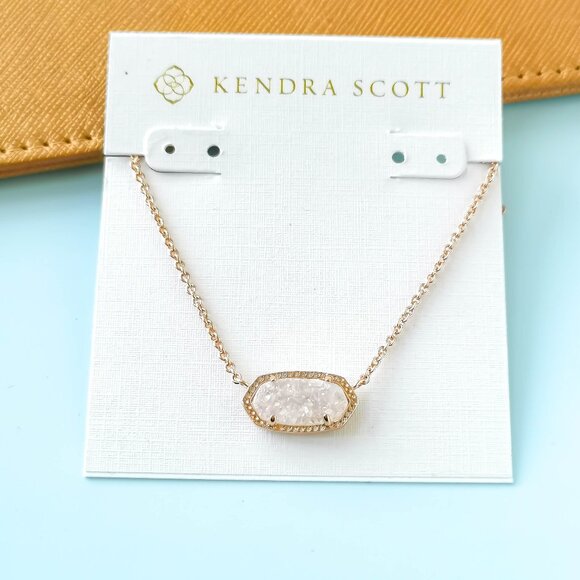 Kendra Scott Elisa Necklace - Rose Gold Drusy - Picture 1 of 3